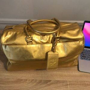 MCM Metallic travel Weekender Bag